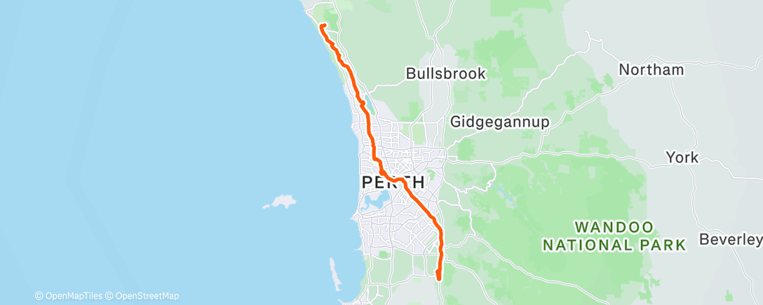 Map of the activity, Byford line / Yanchep line