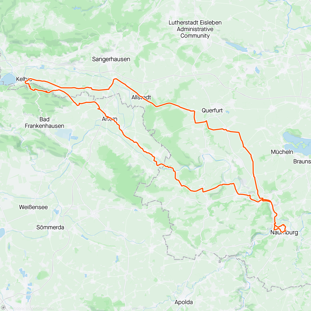 Map of the activity, Zu Barbarossa Graveln