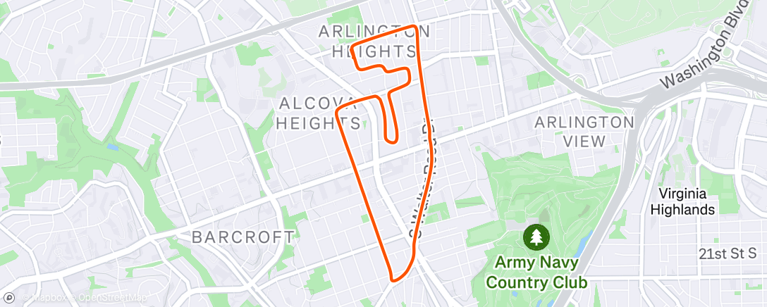 Map of the activity, 4mi ➰