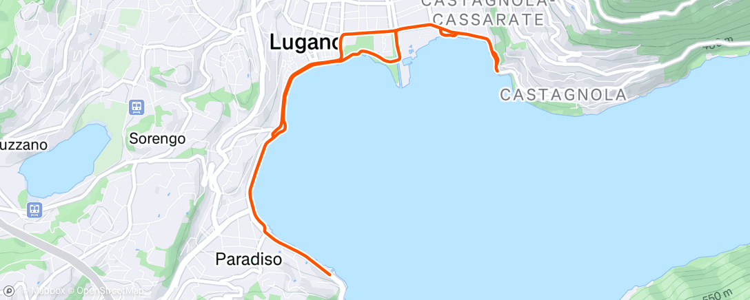 Map of the activity, Lunch Run
