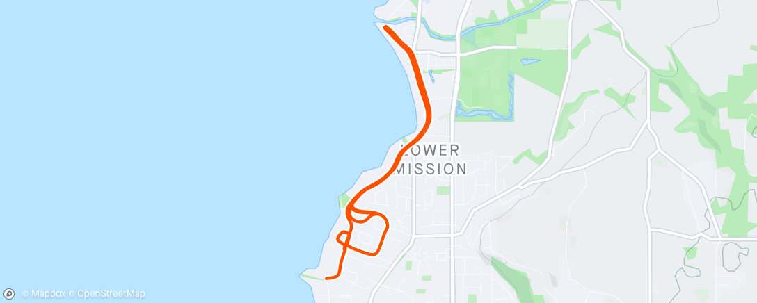 Map of the activity, 4x1k/400m