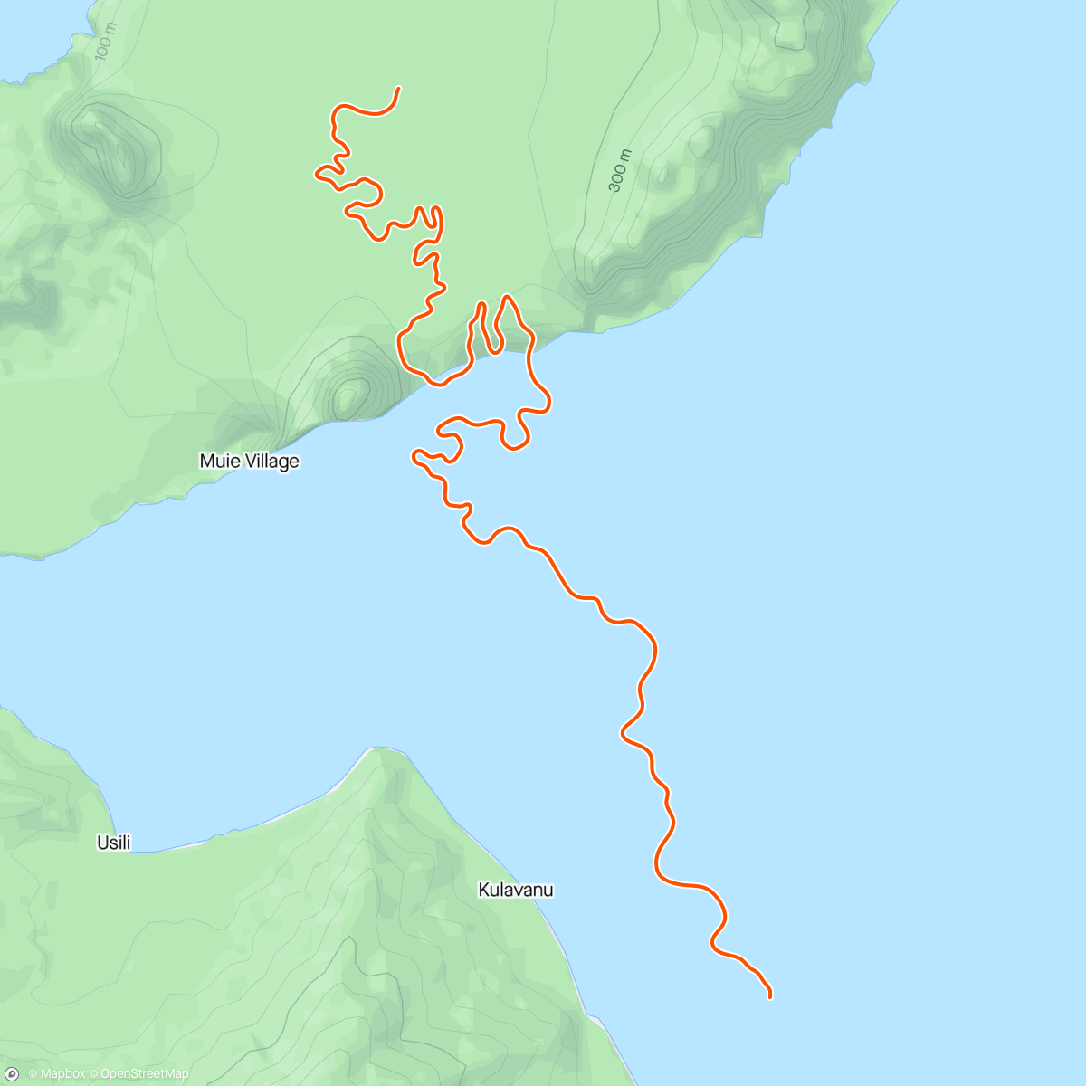 「Zwift - Jurassic Coast in Watopia」活動的地圖