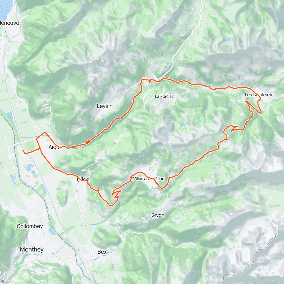 Map of the activity, ROUVY - Col de la Croix | Vaud | Swiss