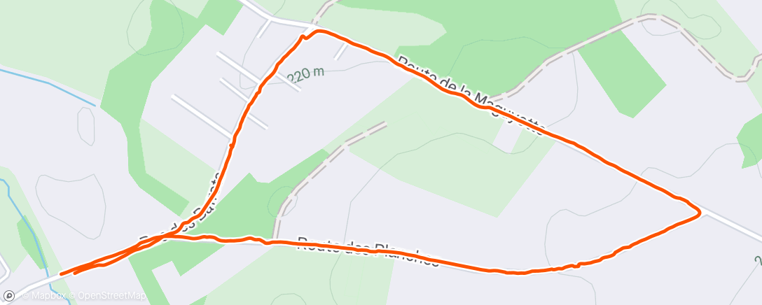 Map of the activity, Afternoon Walk