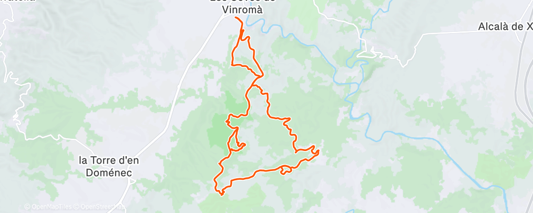 Map of the activity, Morning Mountain Bike Ride