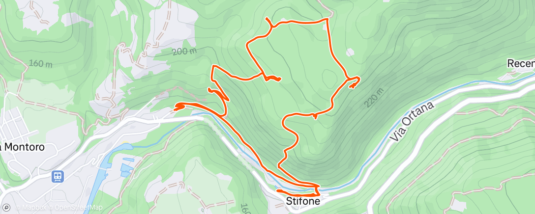 Map of the activity, Morning Hike