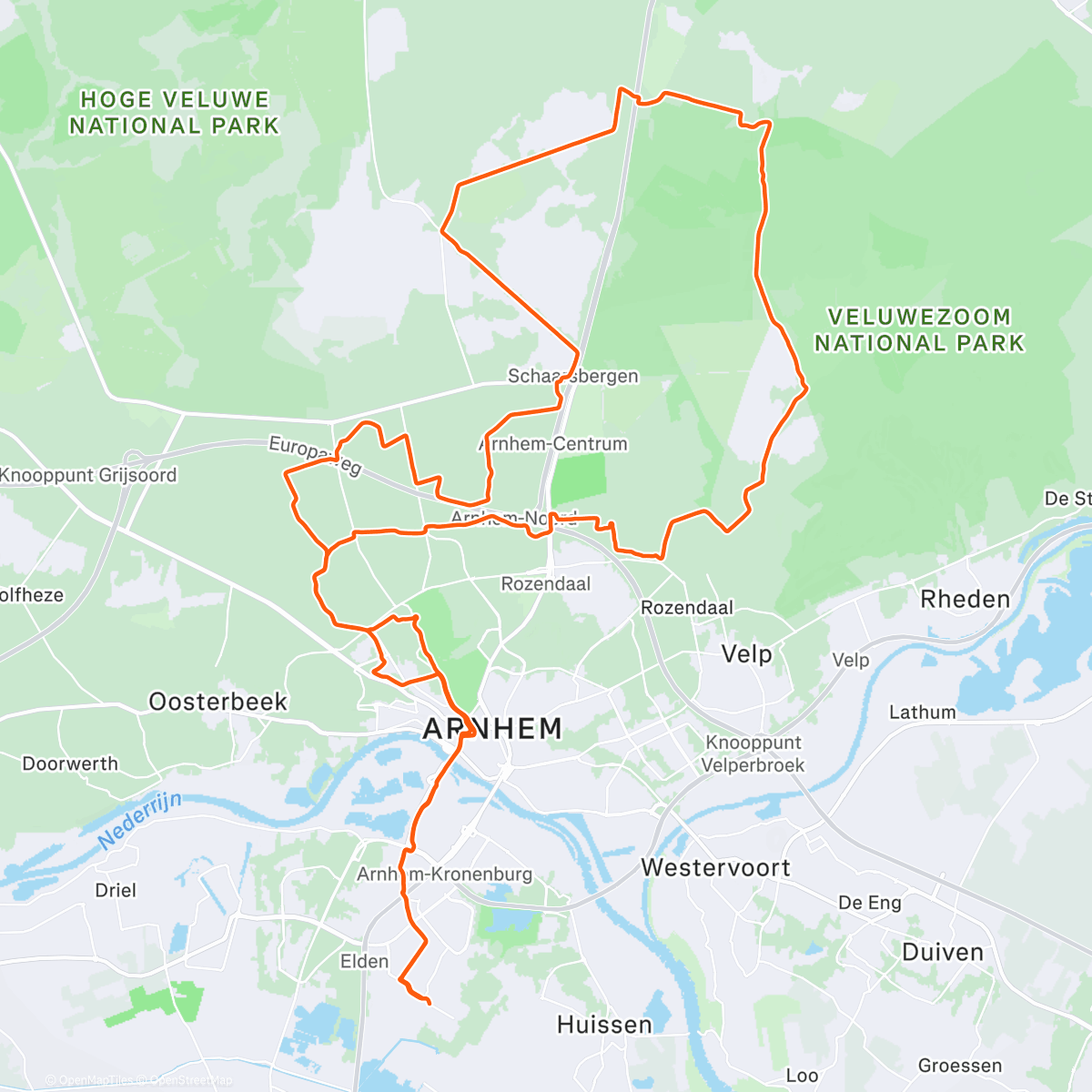 Map of the activity, CimaCoppi Gravel