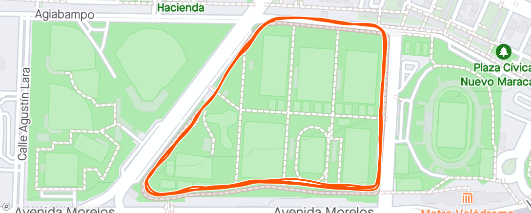 Mappa dell'attività Carrera por la tarde