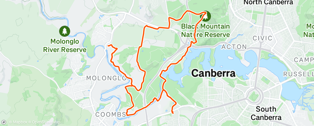 Map of the activity, Lunch Ride