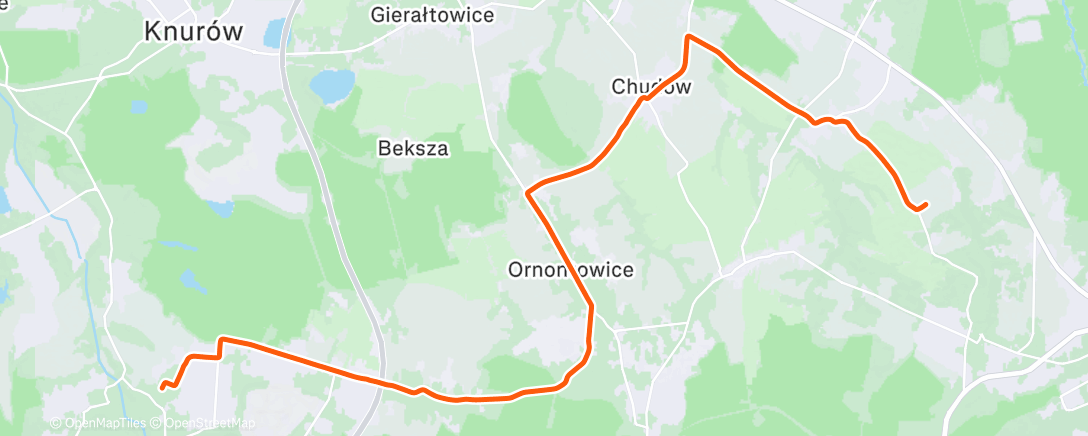 Map of the activity, Filipowe Kilometry 💙 Rapha Festive 500