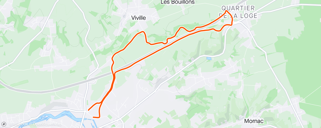 Map of the activity, Trail urbain du mercredi