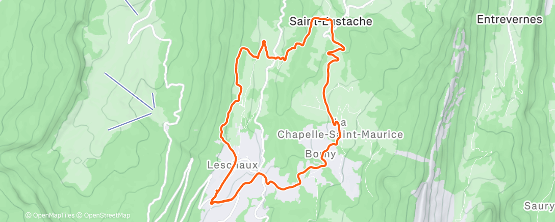 Mapa de la actividad (Afternoon Trail Run)