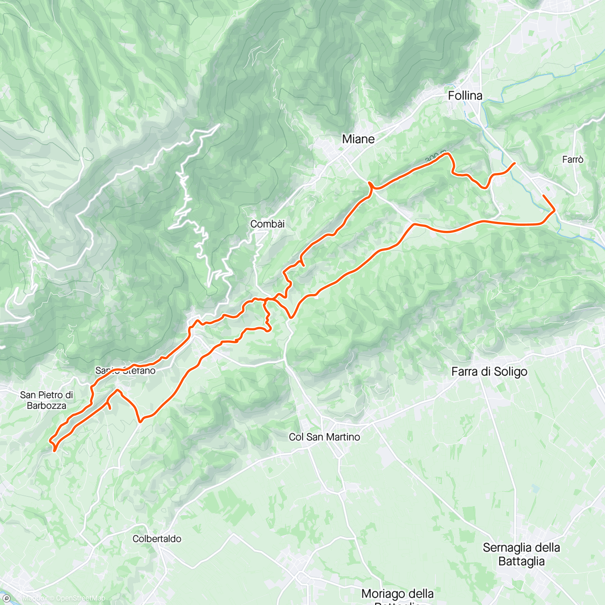 Map of the activity, Sulle colline