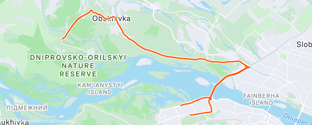 Map of the activity, Lunch Ride