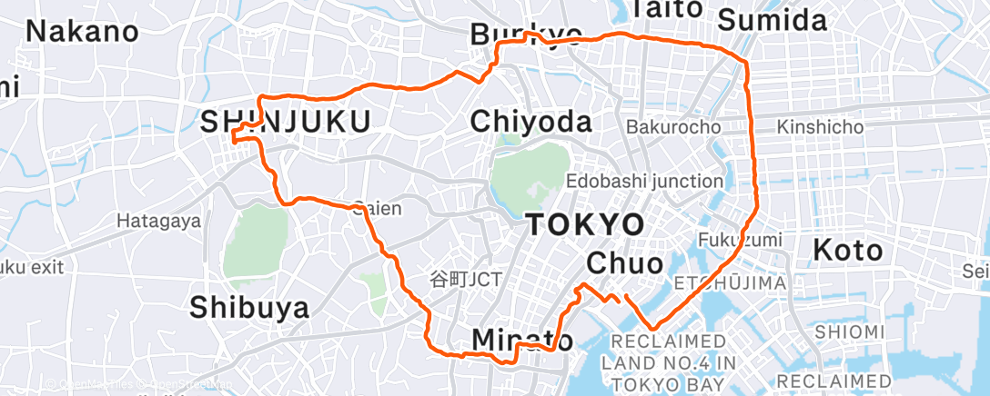 Map of the activity, Morning Run