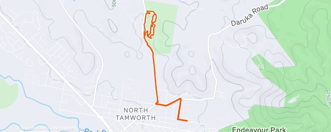Map of the activity, Afternoon Mountain Bike Ride