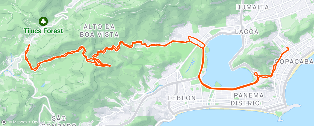 Map of the activity, Treino Mesa, Vista e Bombeiros