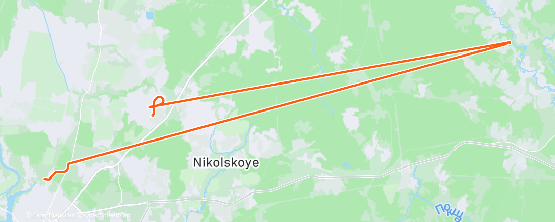 Map of the activity, Вечерний забег