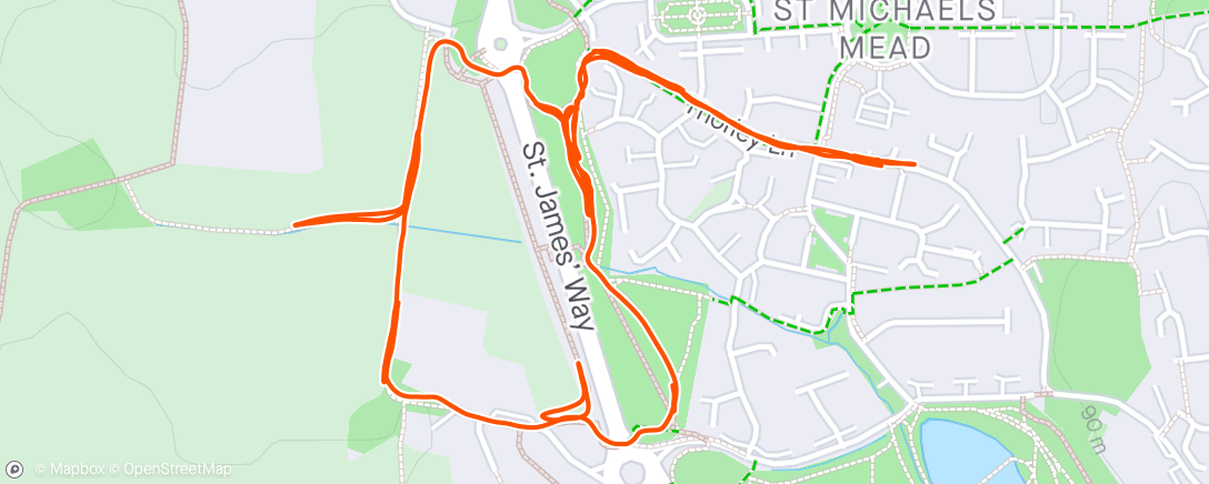 Map of the activity, Run/walk with L