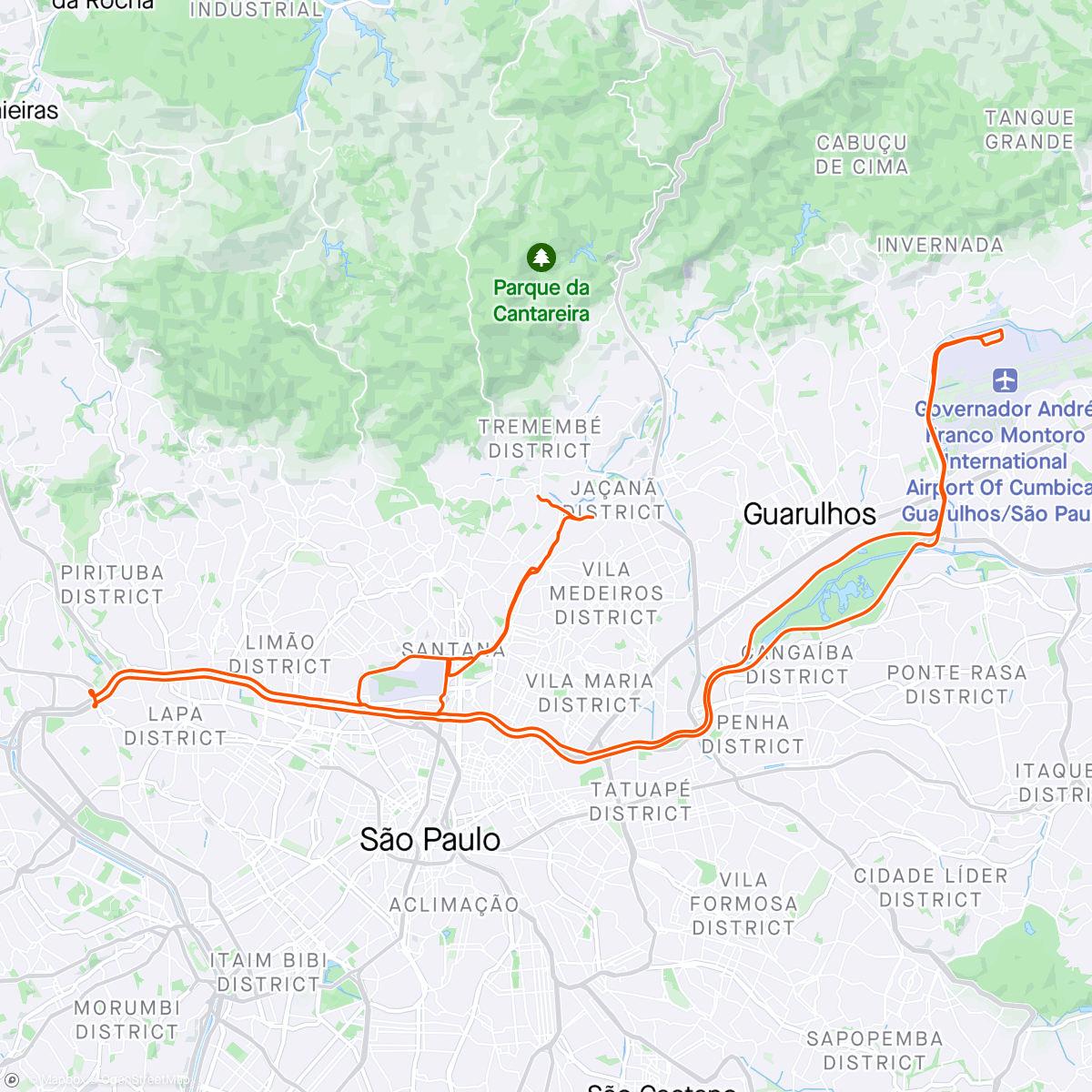 Map of the activity, Anhanguera/GRU/Echop/Feira
PCM