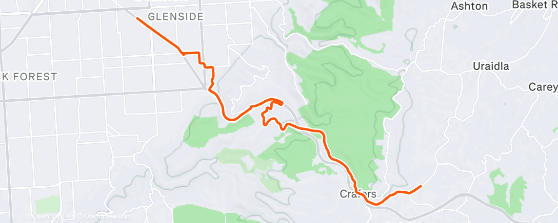 Map of the activity, Afternoon Ride