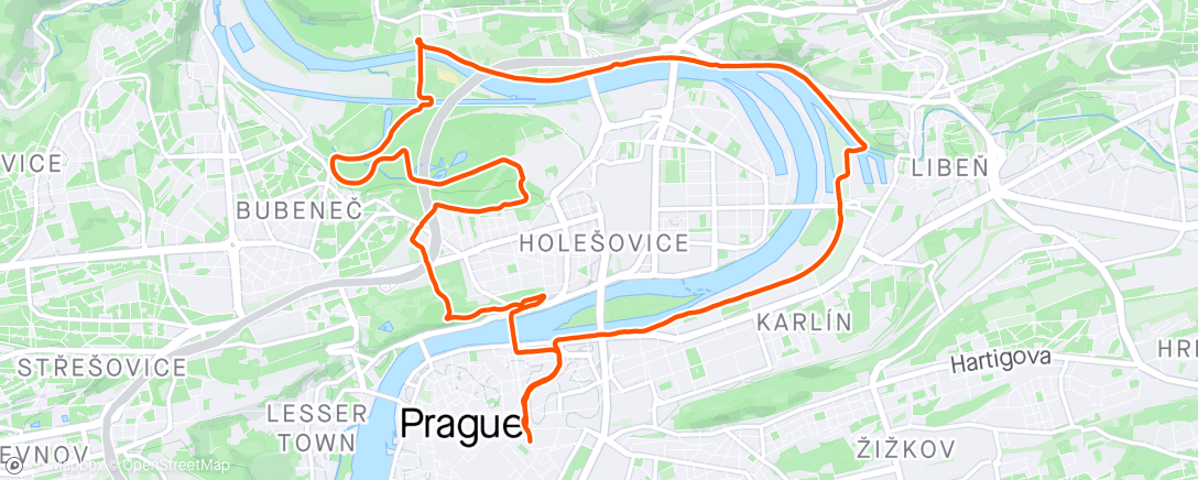 Map of the activity, Praha - Troja, Strovka, Letná