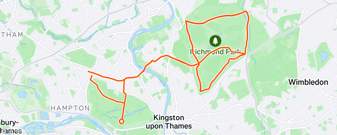 Map of the activity, Richmond Park Bike
