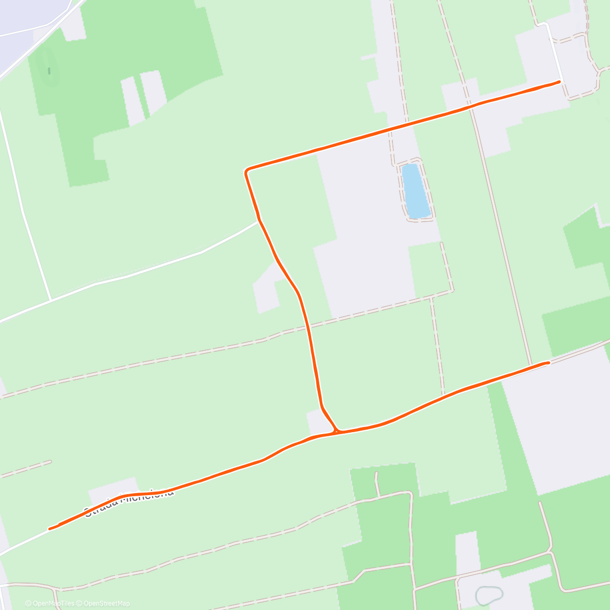 Map of the activity, 10 km recovery run with Fabio ❤️