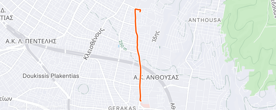 Map of the activity, Afternoon Mountain Bike Ride