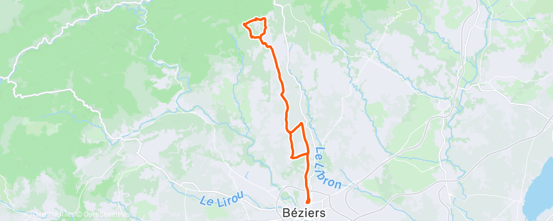 Map of the activity, Sortie vélo dans l'après-midi