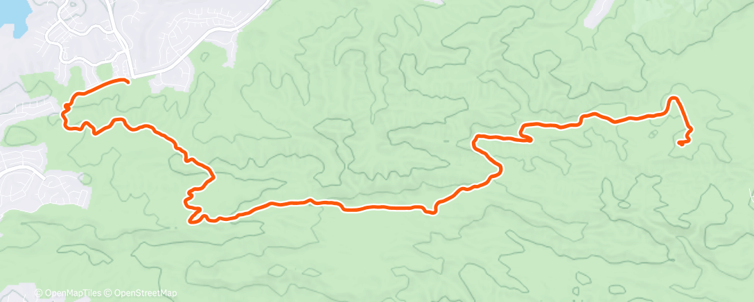 Map of the activity, Morning Trail Run
