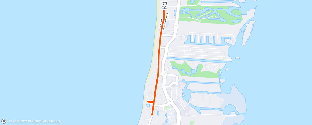 Map of the activity, Afternoon Run