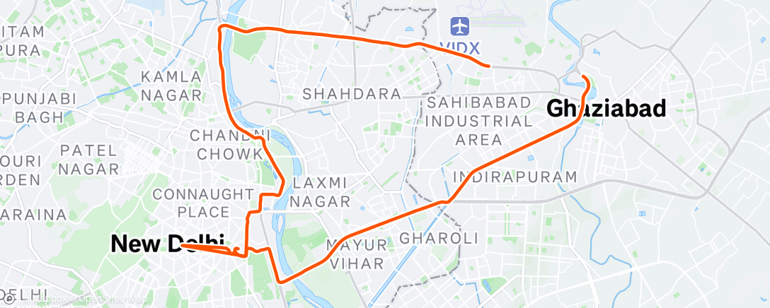 Map of the activity, Morning Ride