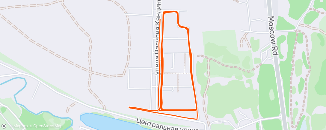 Map of the activity, Вечерний забег