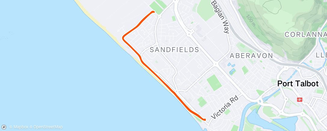 Map of the activity, Morning Run