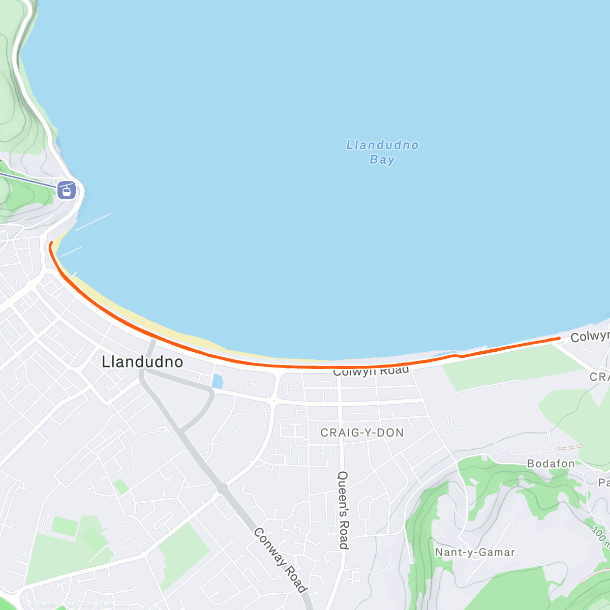 Map of the activity, Coastline. 🏃🏻‍♂️‍➡️