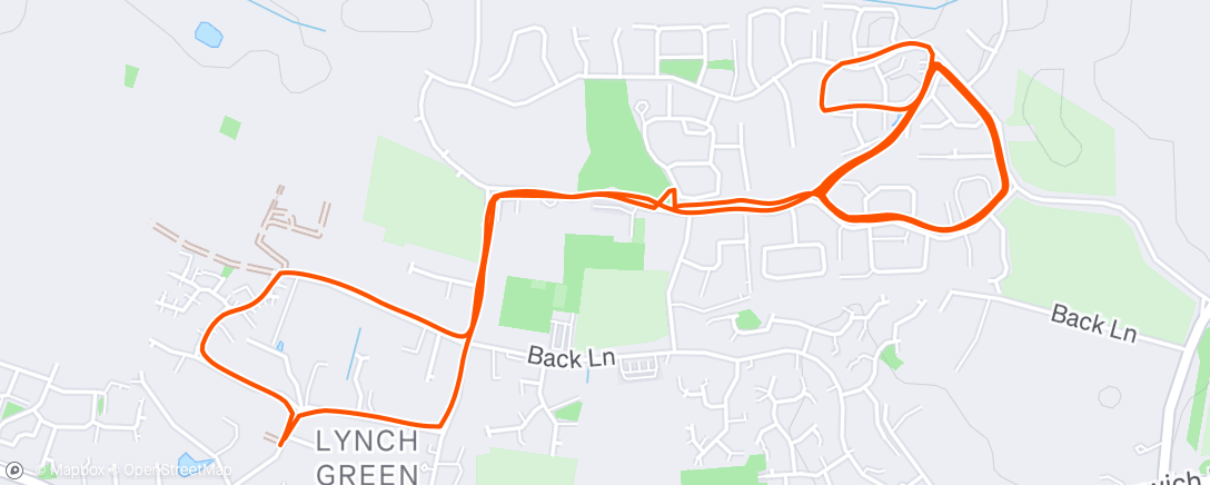Map of the activity, Lunch Run