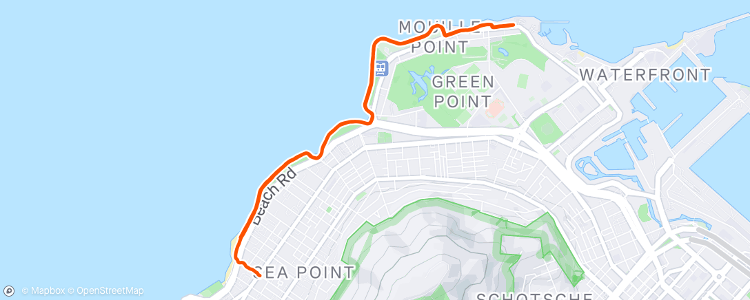 Map of the activity, Afternoon Run