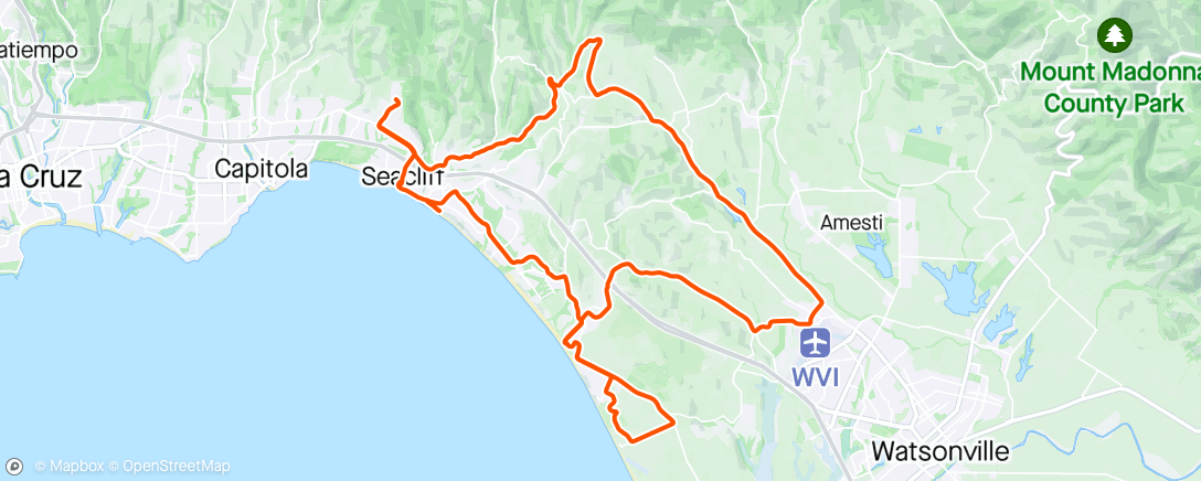 Map of the activity, Sunday Ride