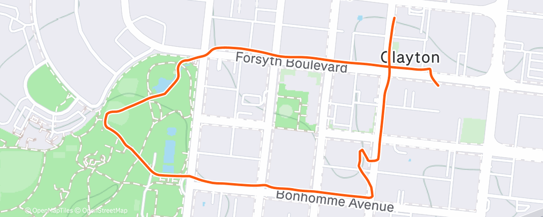 Map of the activity, Morning Walk