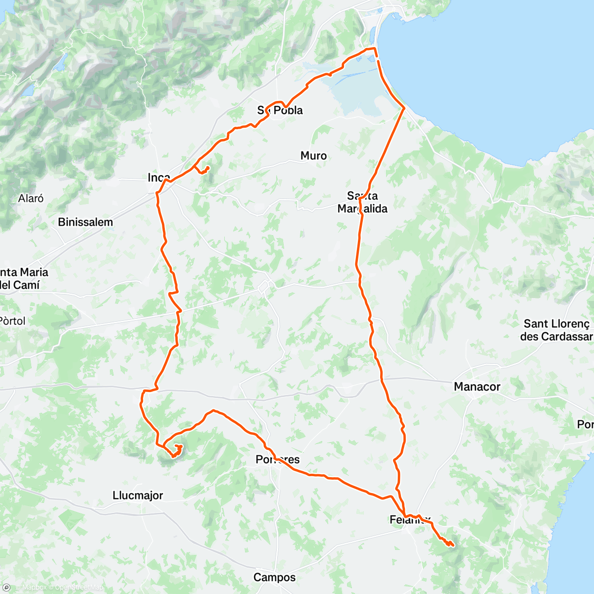 Map of the activity, Sta. Magdalena - Randa - San Salvador
