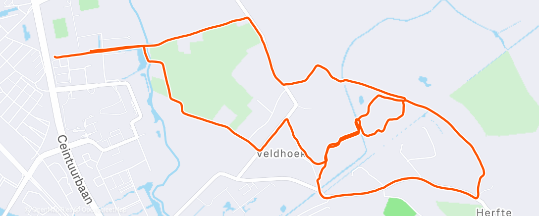 Map of the activity, Ochtendloop