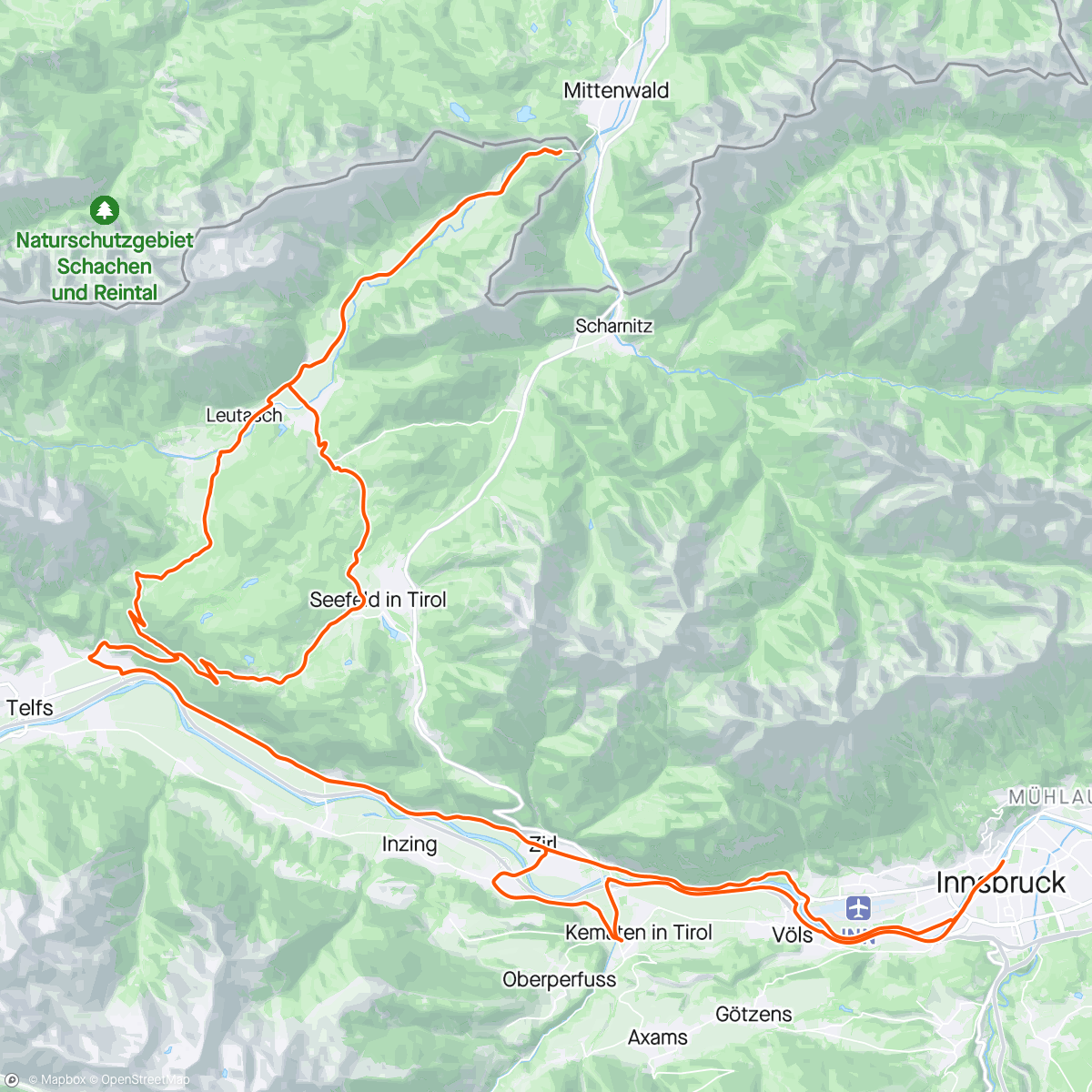 Map of the activity, GuMo Innsbruck 🧘☀️
