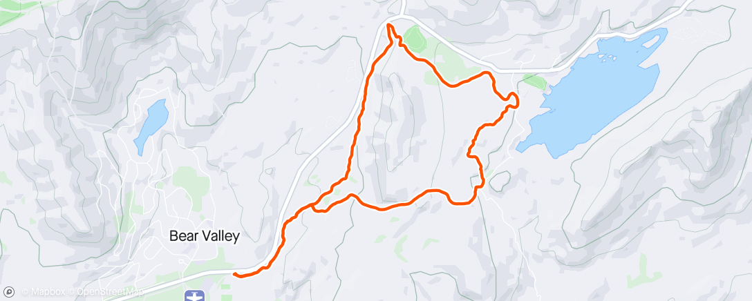 Map of the activity, Bear Valley