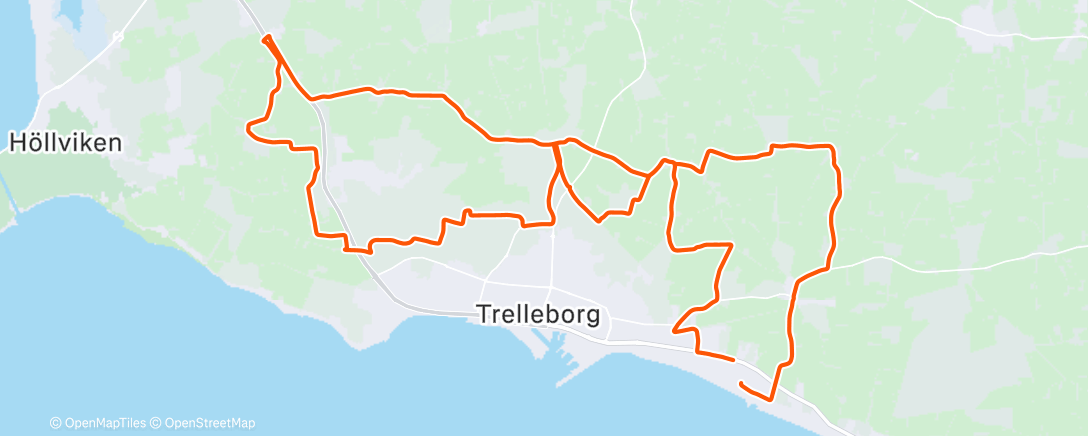Map of the activity, Afternoon Ride