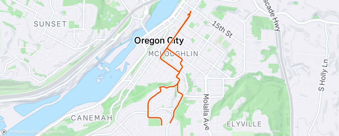 Map of the activity, Evening Hike