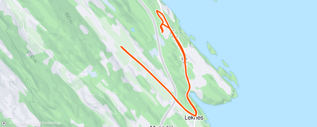 Map of the activity, Rolig 5k
