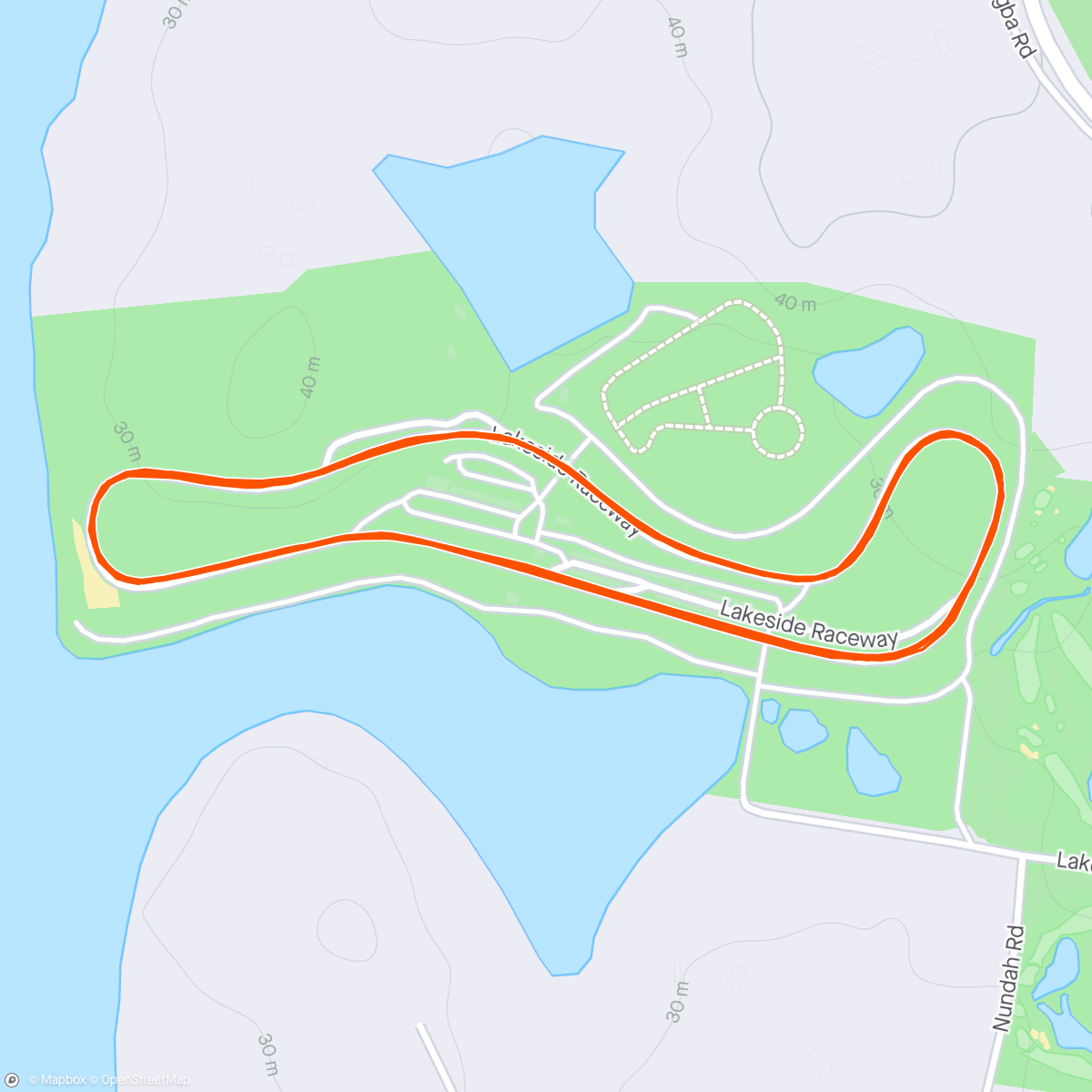 Map of the activity, Anzac day race