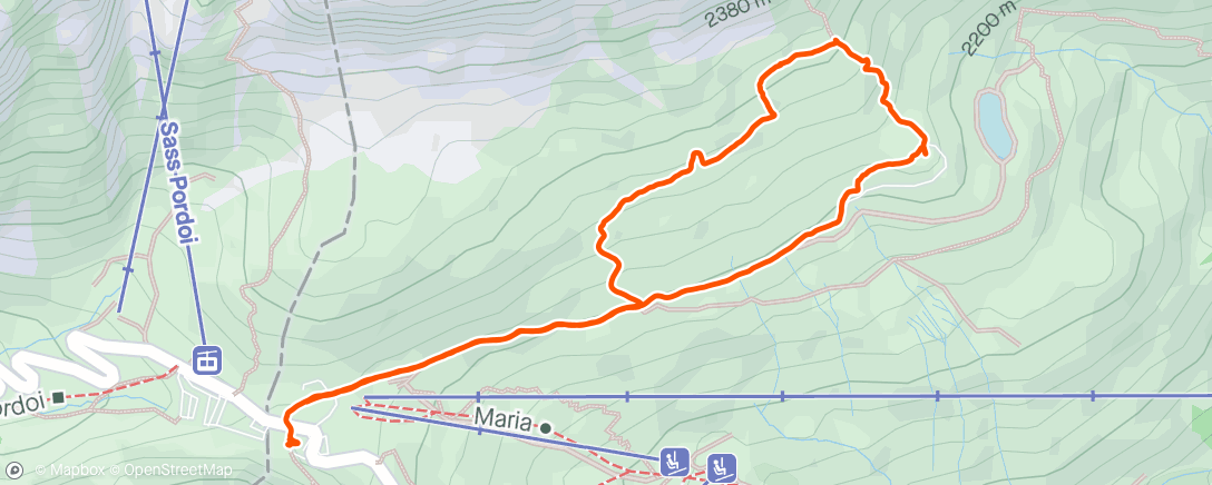 Map of the activity, Little rainy hike