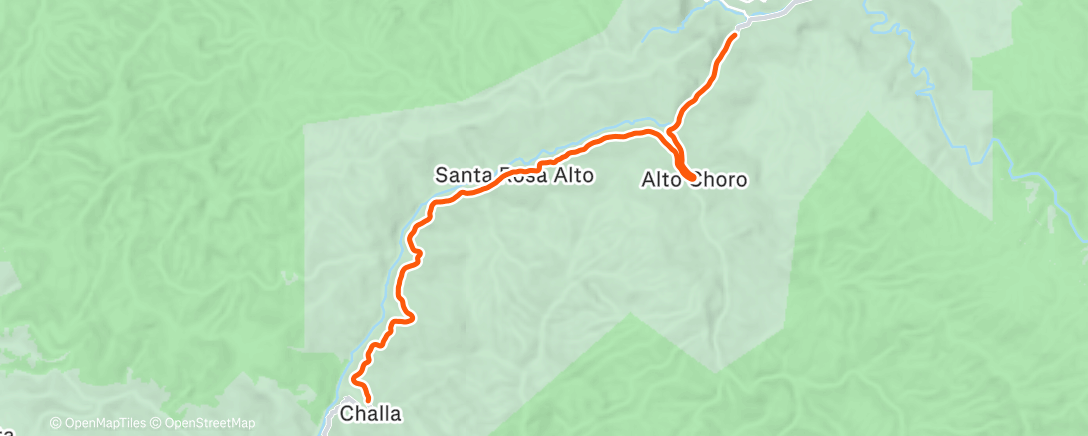 Map of the activity, Yungas | Bolivia